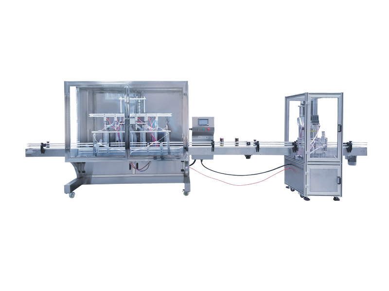 Automatic filling screw cap interlocking machine laundry detergent